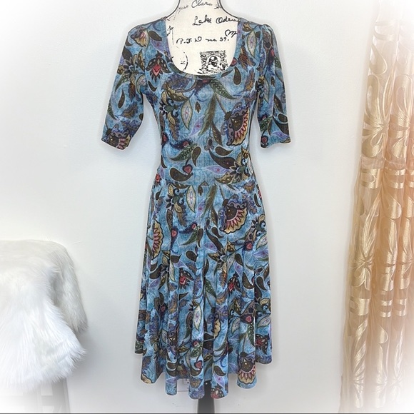 💕Beautiful Floral Lularoe Nicole Dress💕 - Picture 7 of 13